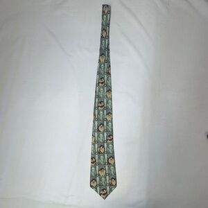 Looney Toons Tazmanian Devil Taz Dollar Bill Vintage Collectible Tie
